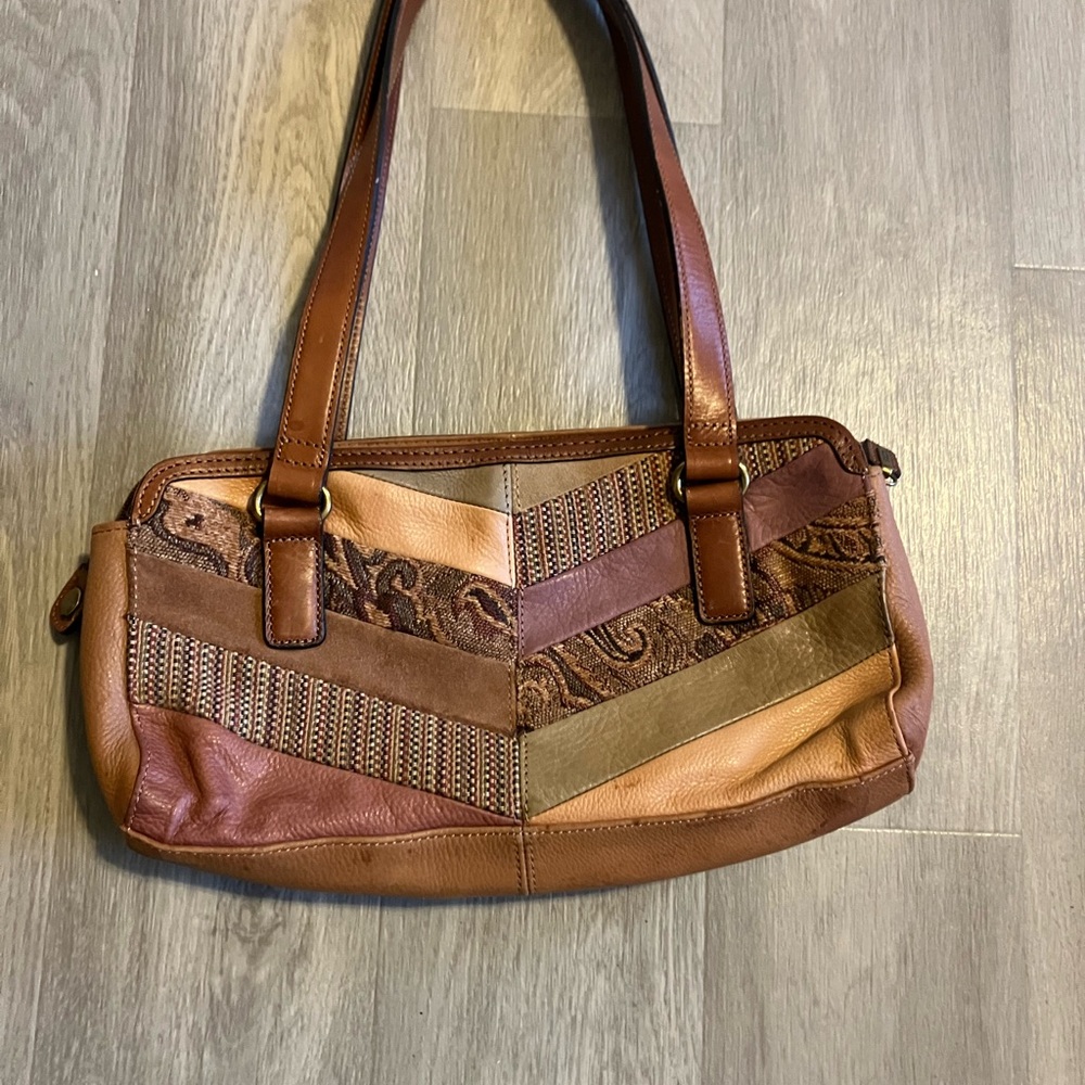 Fossil Multicolor Patchwork Leather Shoulder Bag - image 6